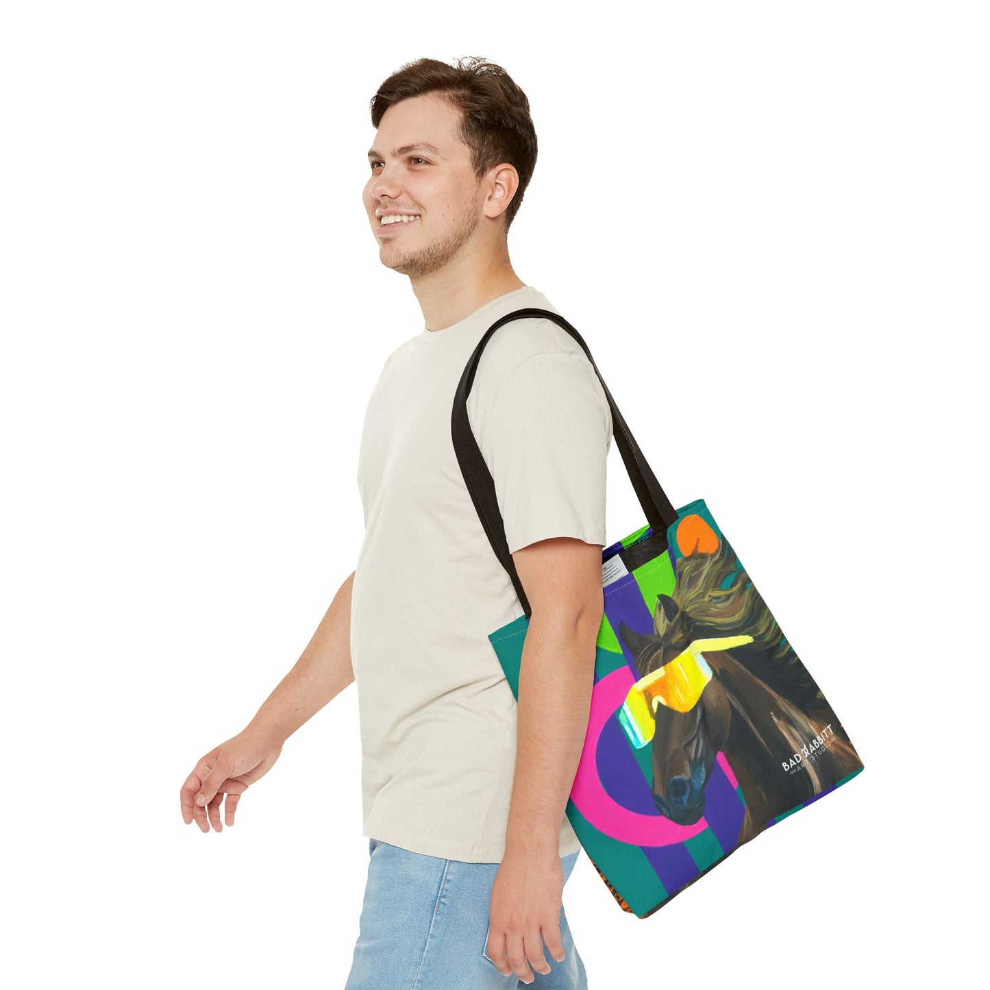 Dude Bro Horse Tote Bag (AOP)