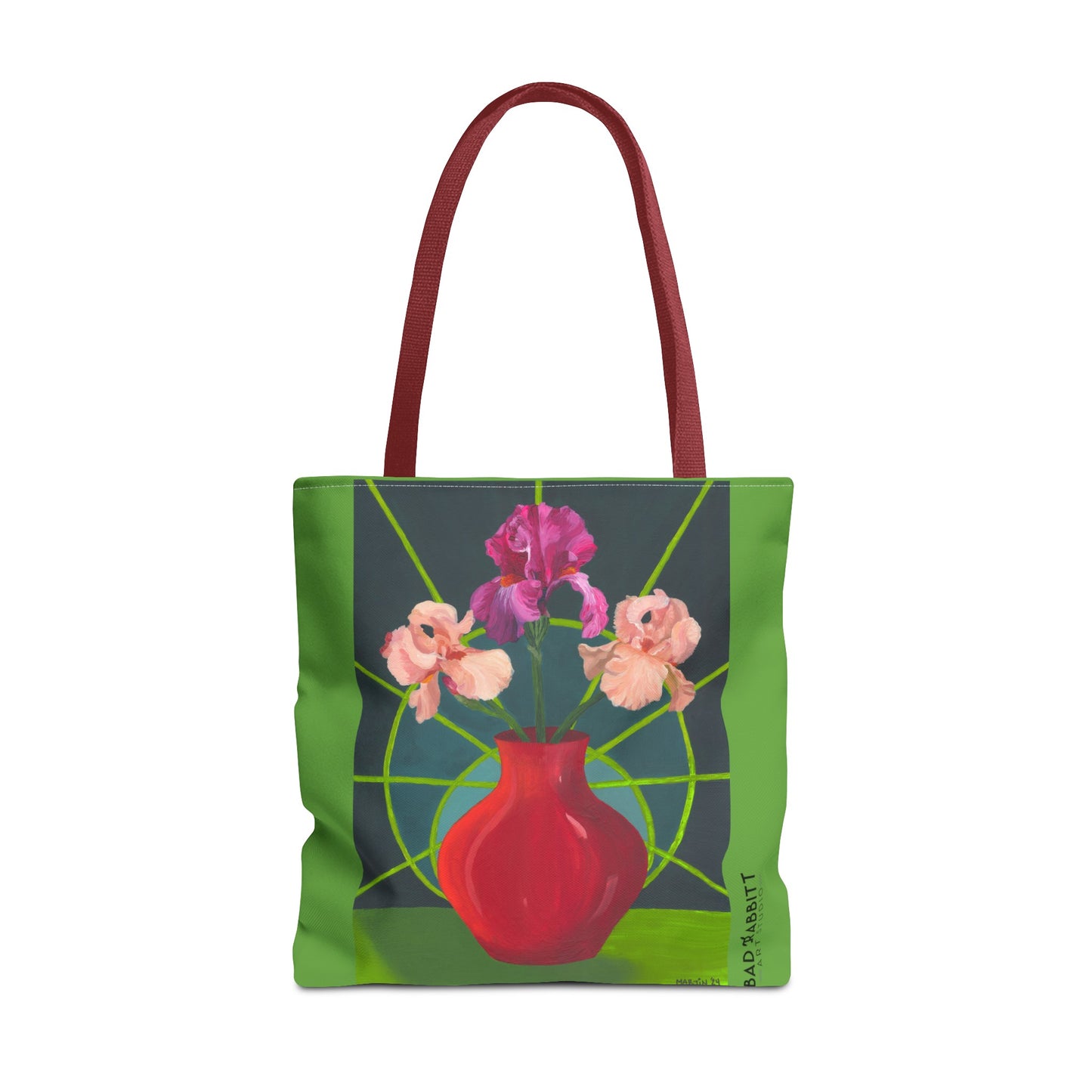 Three Pink Irises Tote Bag (AOP)