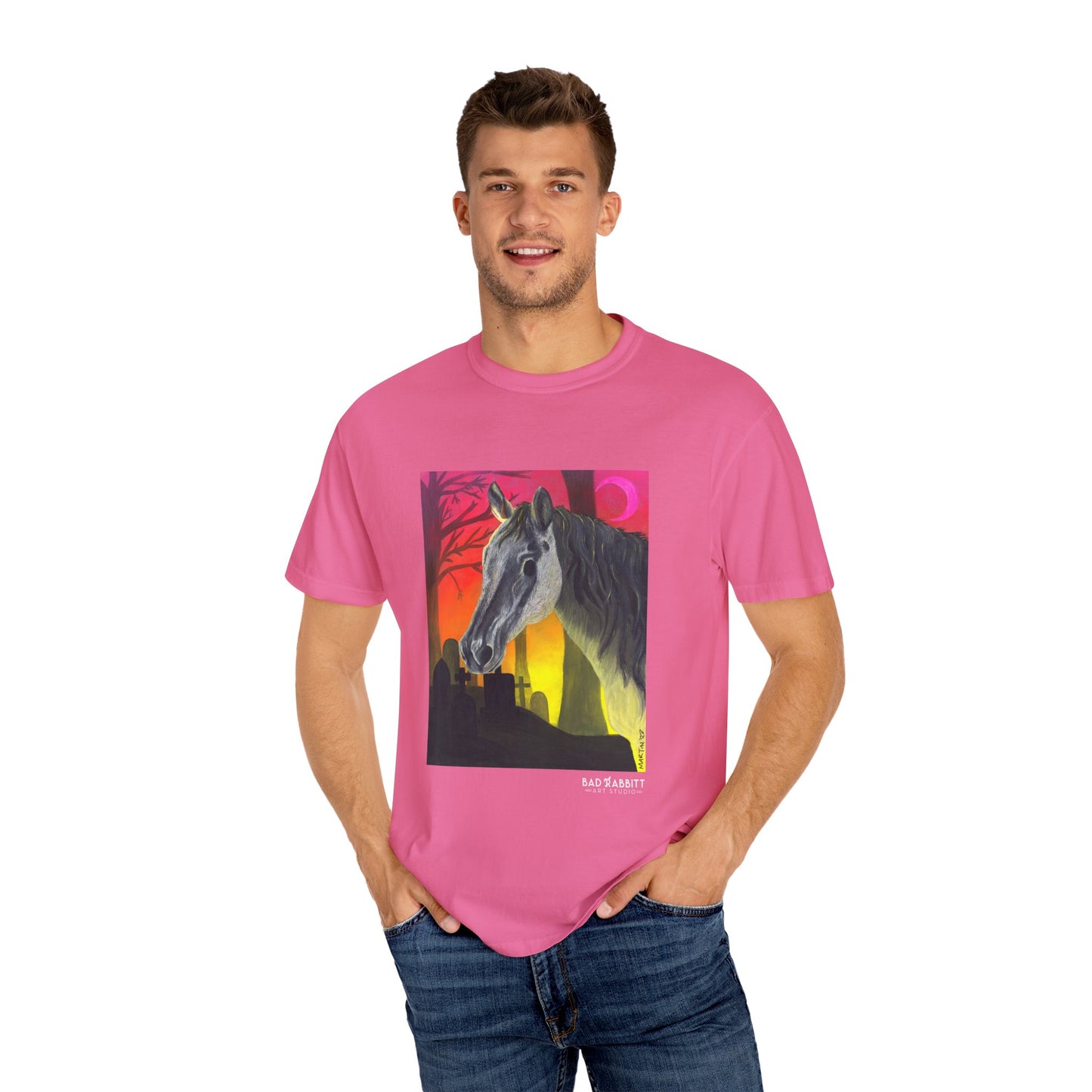 Halloween Horse Unisex Garment-Dyed T-shirt
