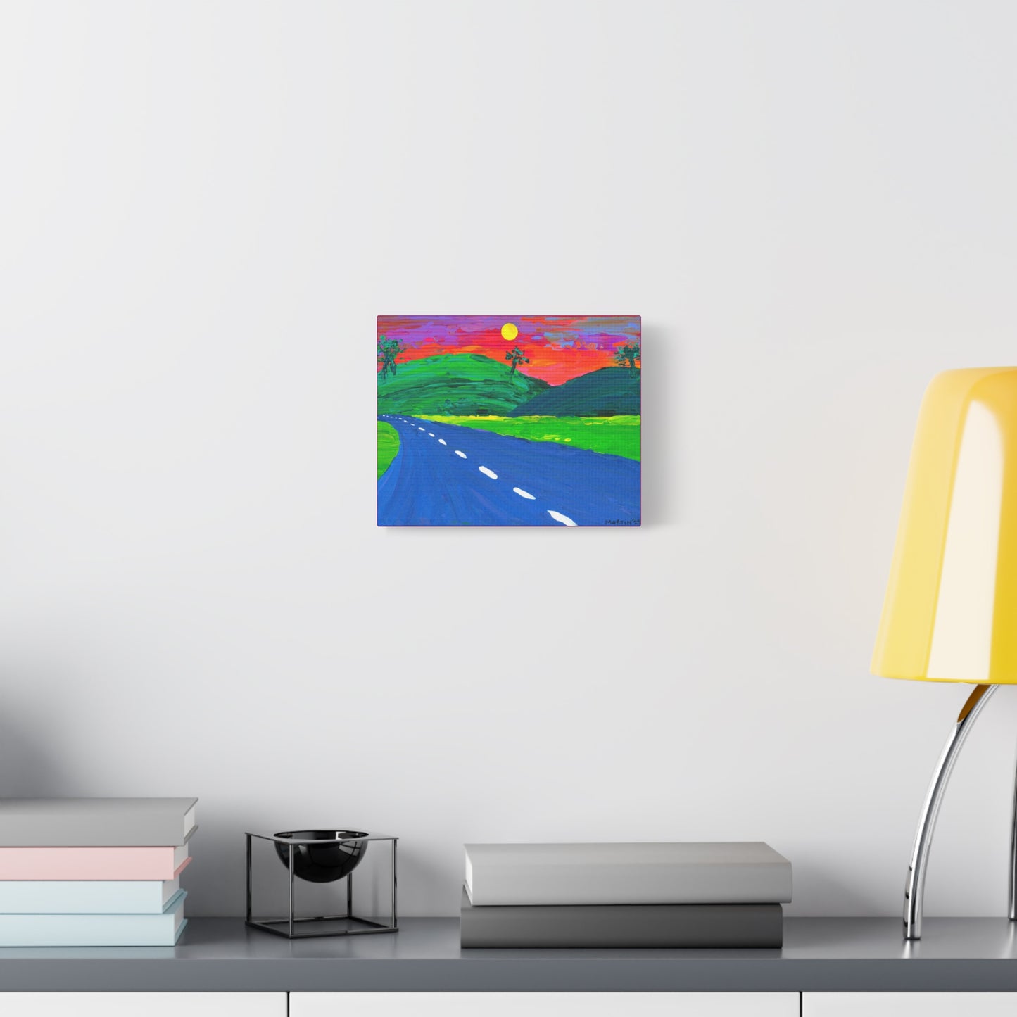 Neon Road Matte Canvas, Stretched, 1.25"