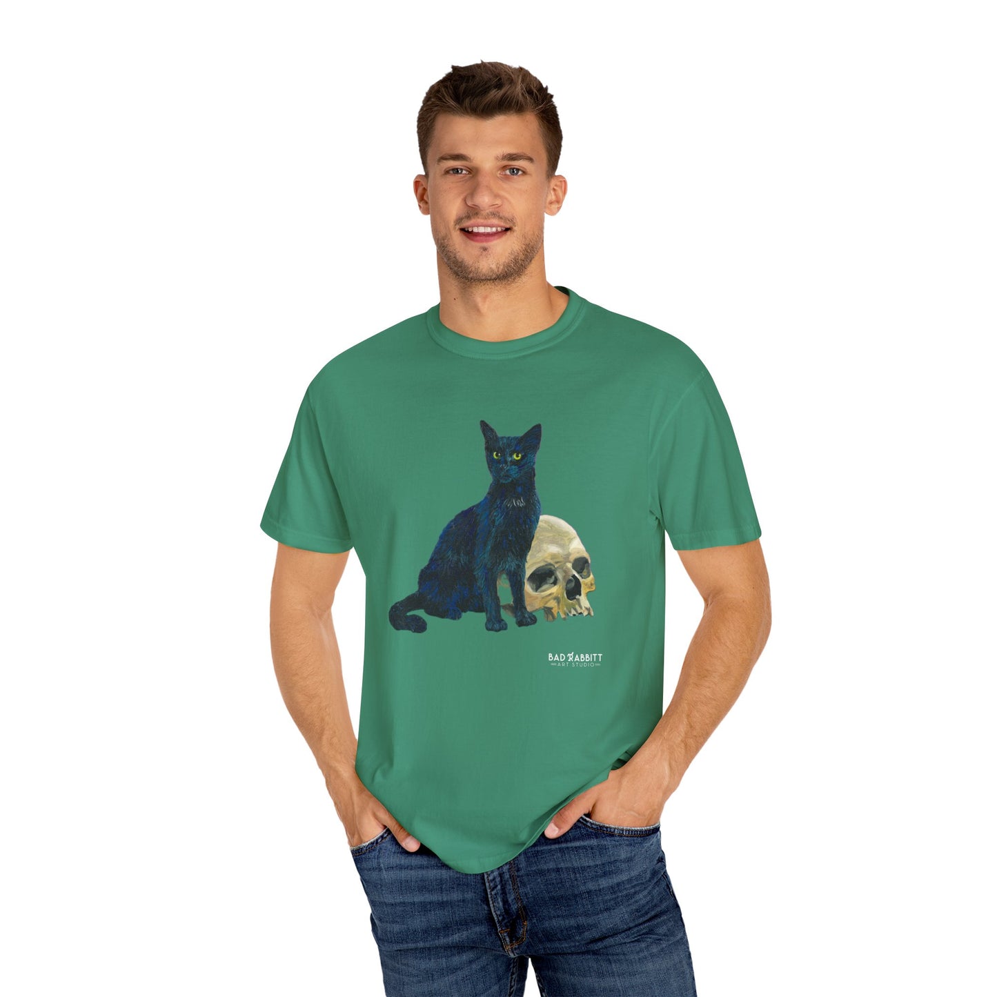 Gene Parmesan with the Skull of Dave's Enemy Unisex Garment-Dyed T-shirt