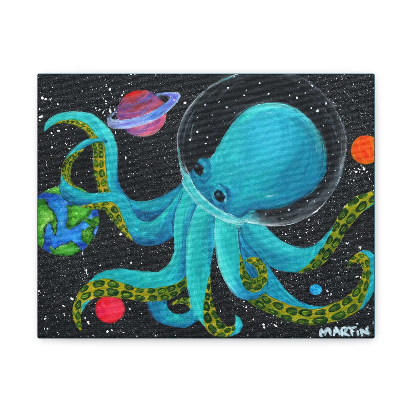 Octopus in Space - Canvas Gallery Wrap