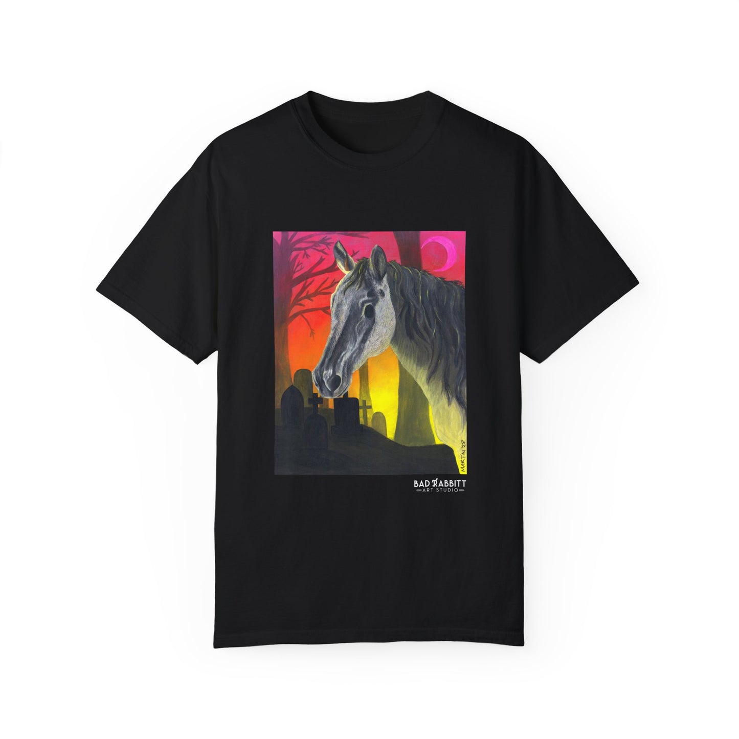Halloween Horse Unisex Garment-Dyed T-shirt