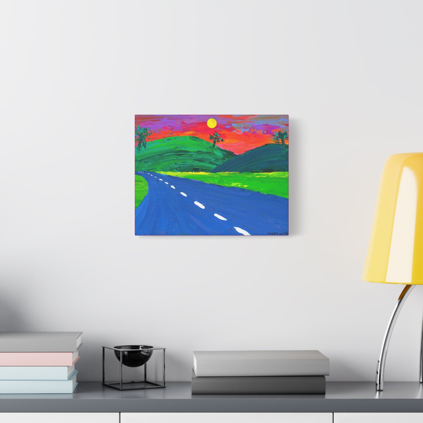 Neon Road Matte Canvas, Stretched, 1.25"