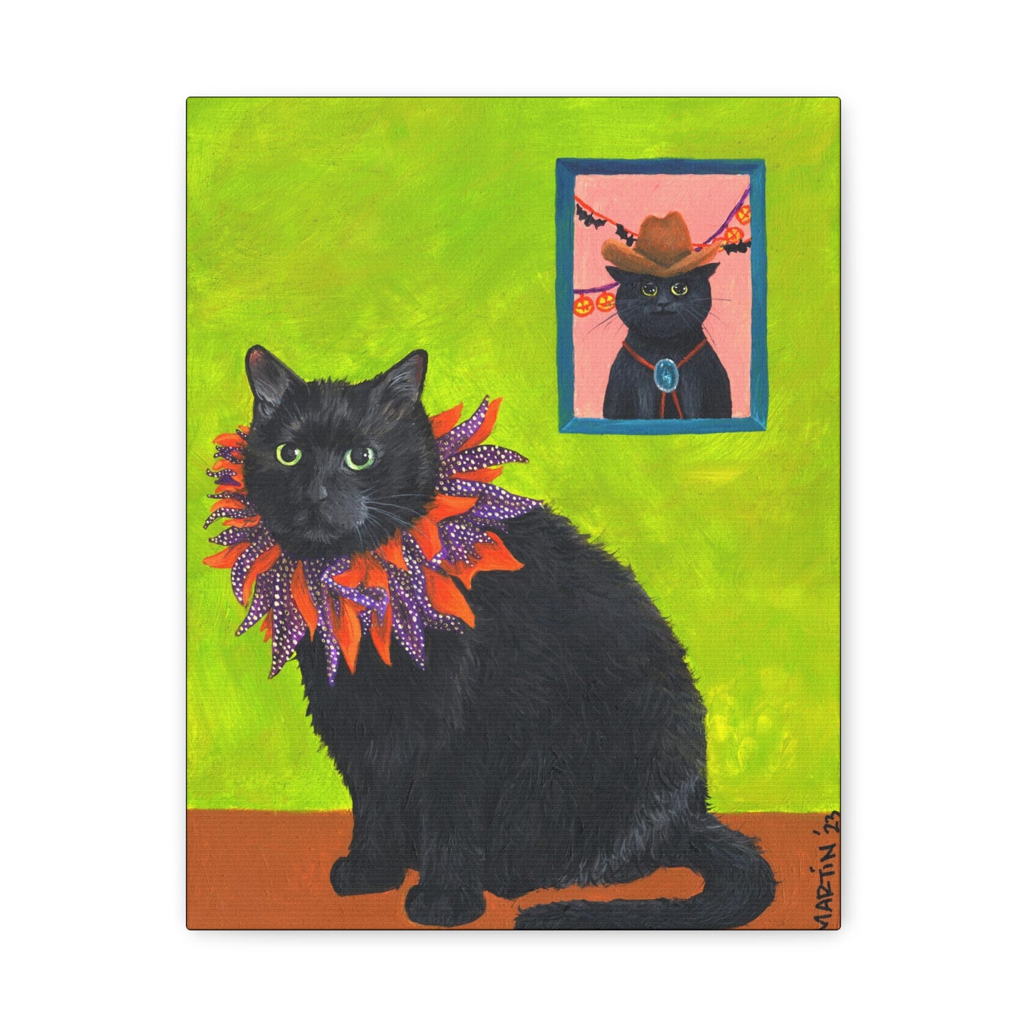 12 the Magical Halloween Cat Canvas Gallery Wrap