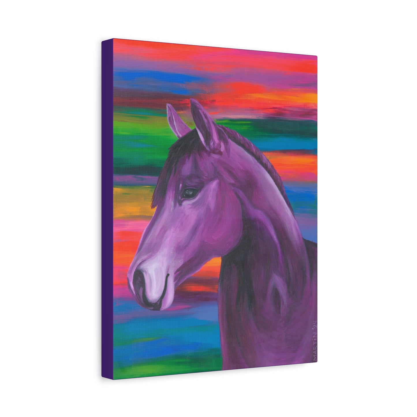 Purple Horse Canvas Gallery Wrap