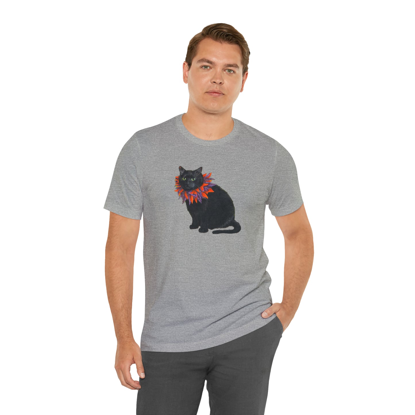 12 the Magical Halloween Cat Unisex Jersey Short Sleeve Tee