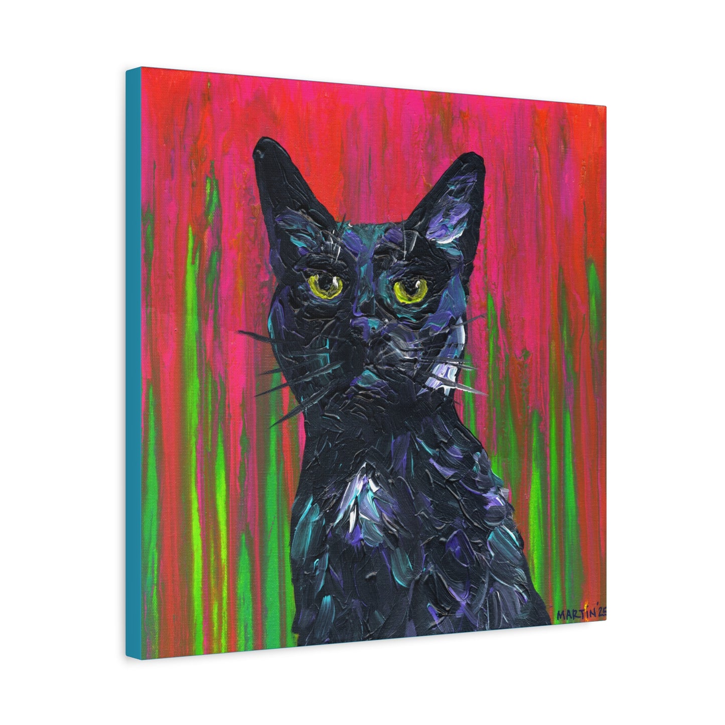 Abstract Black Cat Matte Canvas, Stretched, 1.25"
