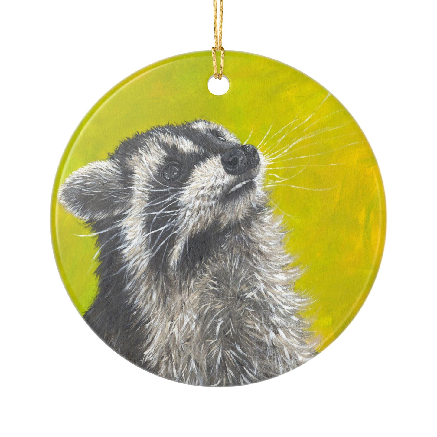 Derpy Raccoon Ceramic Ornaments (2-Side Print)