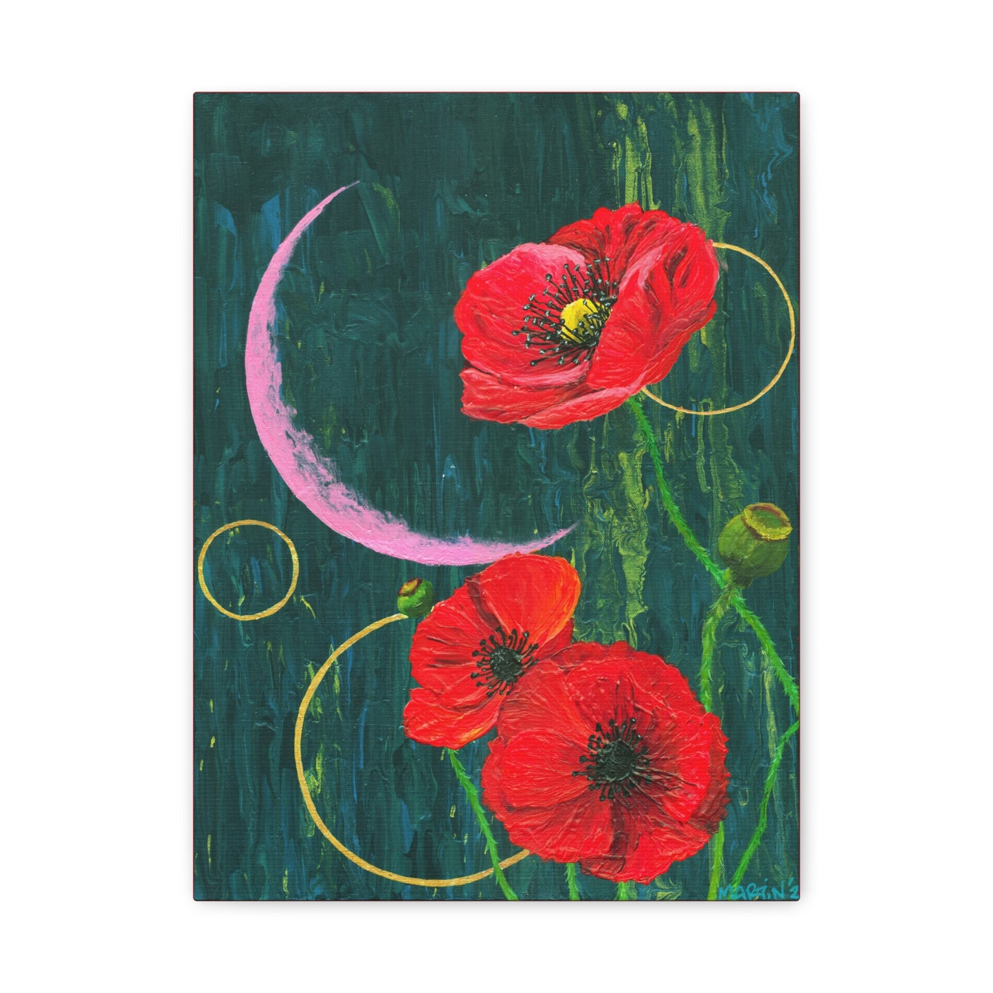 "Poppies" Matte Canvas, Stretched, 1.25"