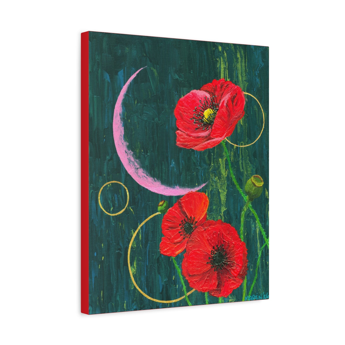"Poppies" Matte Canvas, Stretched, 1.25"
