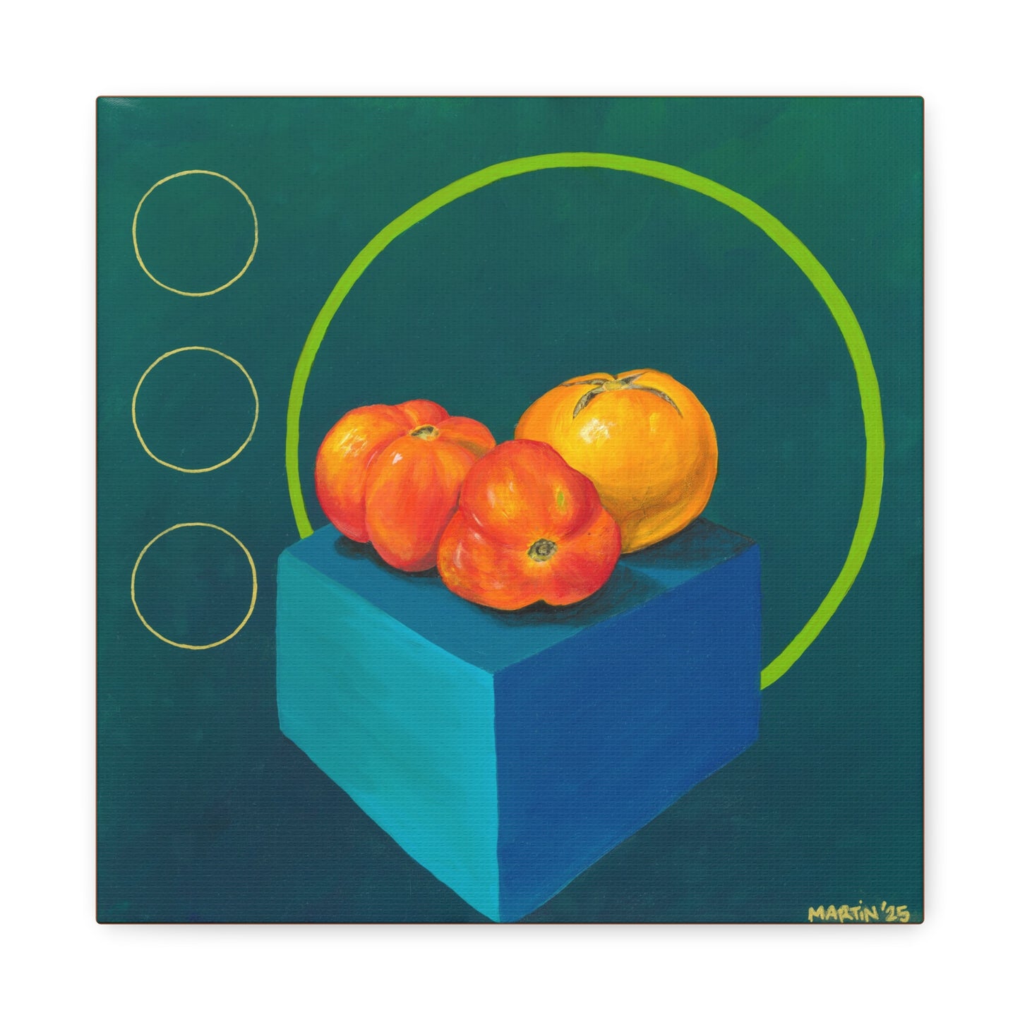 Three Homegrown Tomatoes Matte Canvas, Stretched, 1.25"