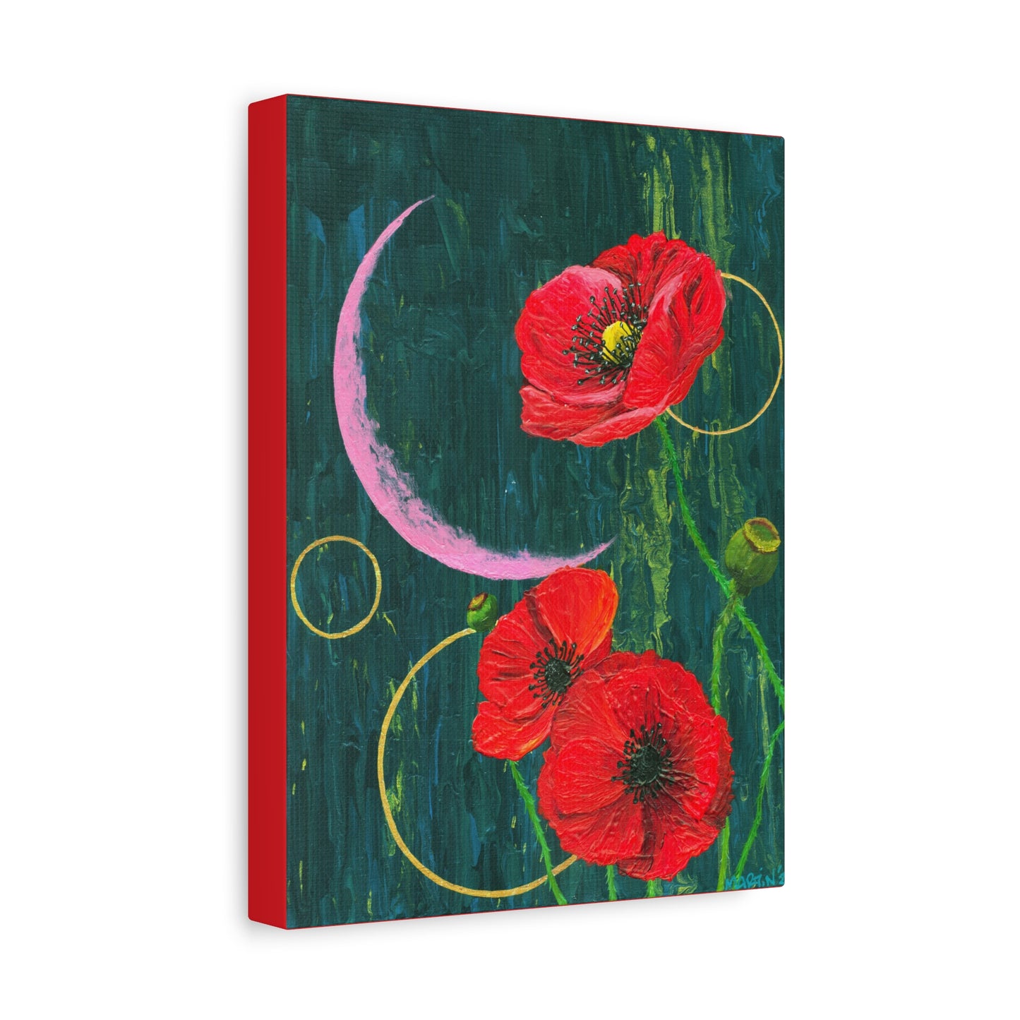 "Poppies" Matte Canvas, Stretched, 1.25"
