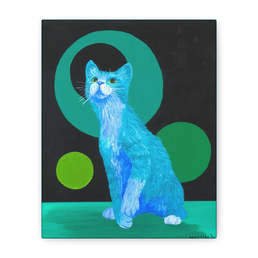 Teal Tabby Canvas Gallery Wrap