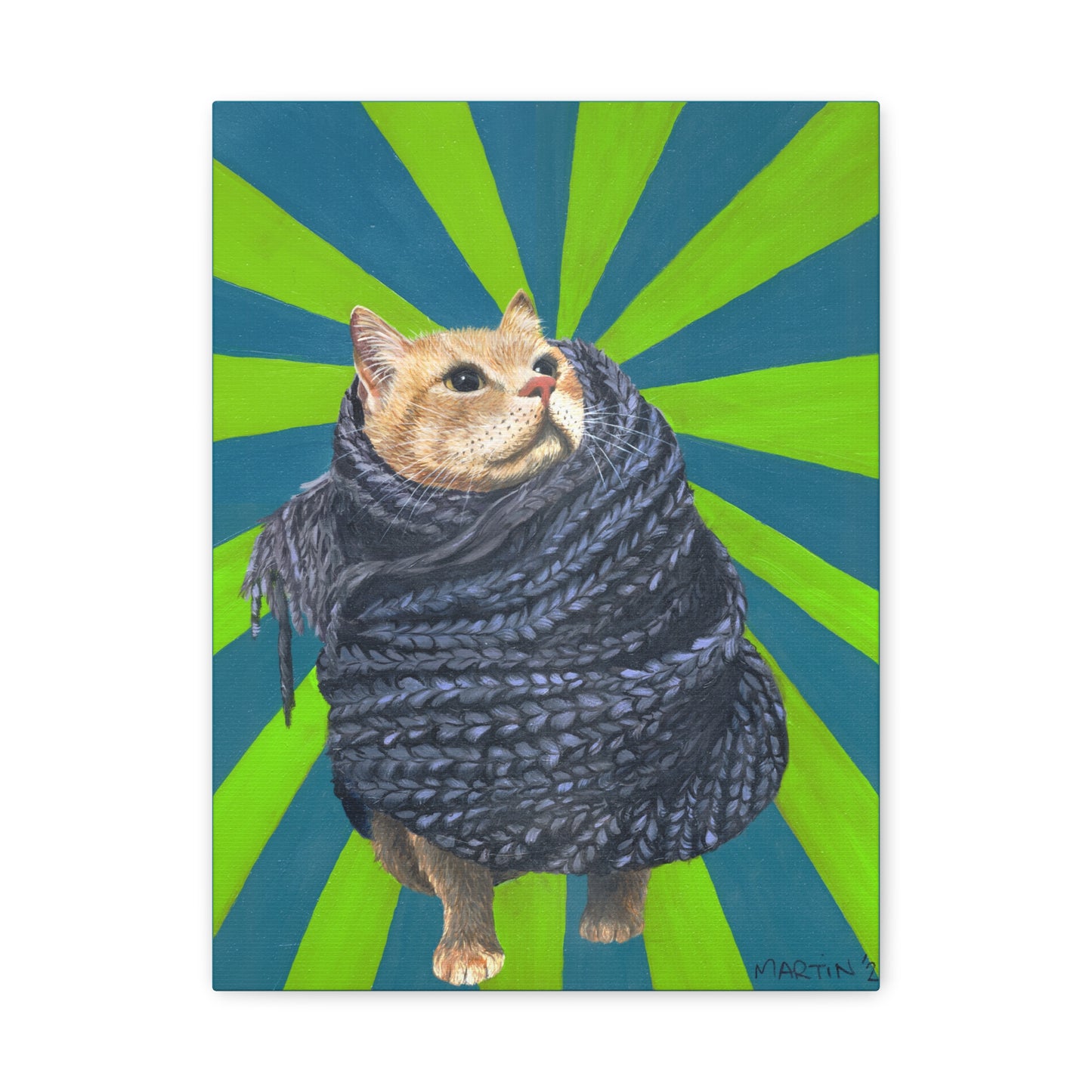 Lunchbox in Scarf Canvas Gallery Wrap