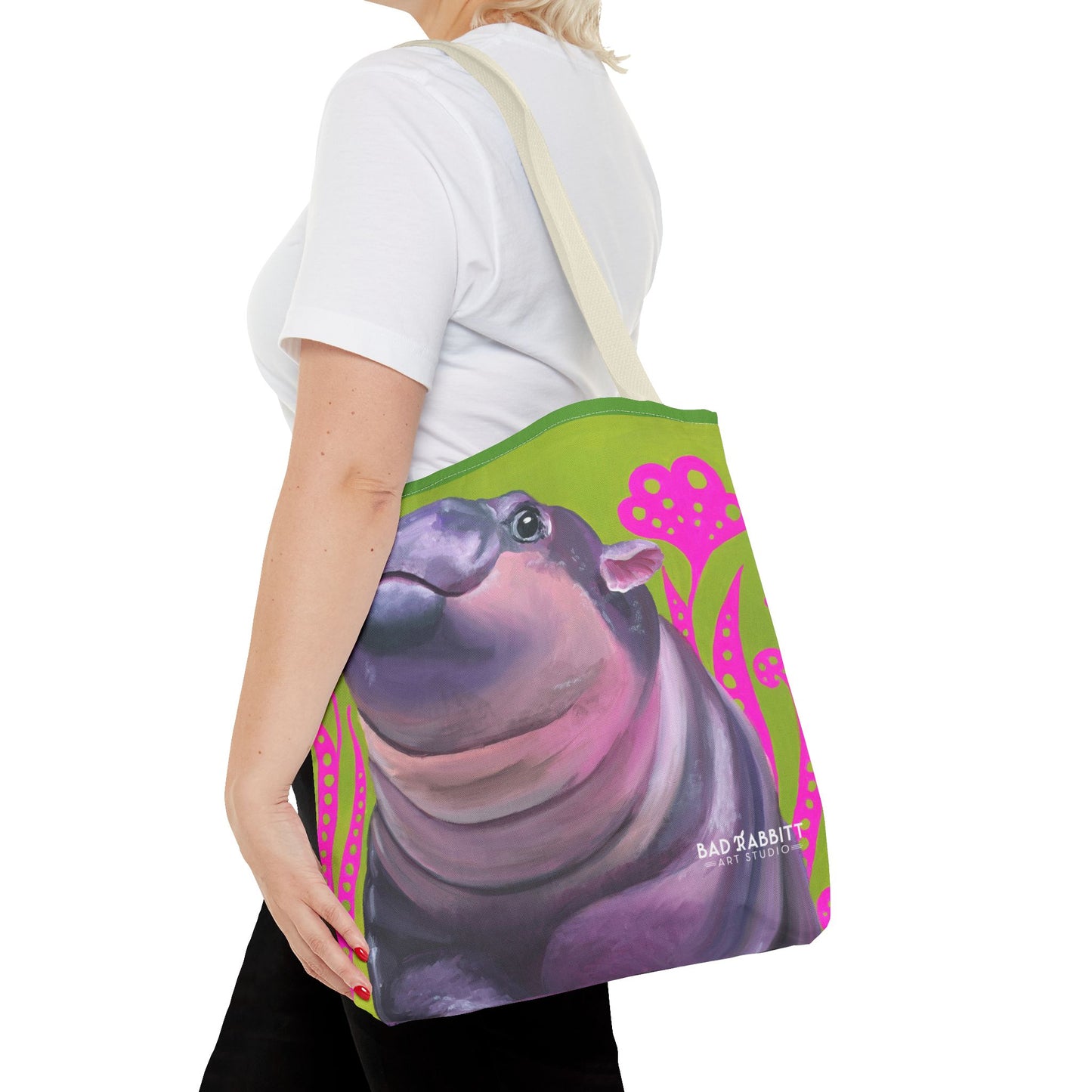 Moo Deng Tote Bag (AOP)