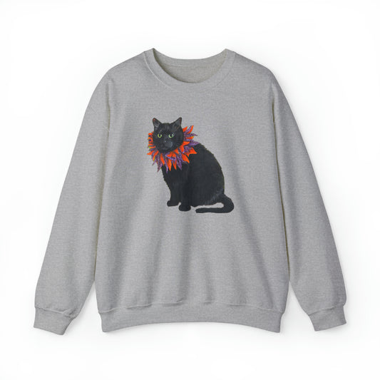 12 the Magical Halloween Cat Unisex Heavy Blend™ Crewneck Sweatshirt