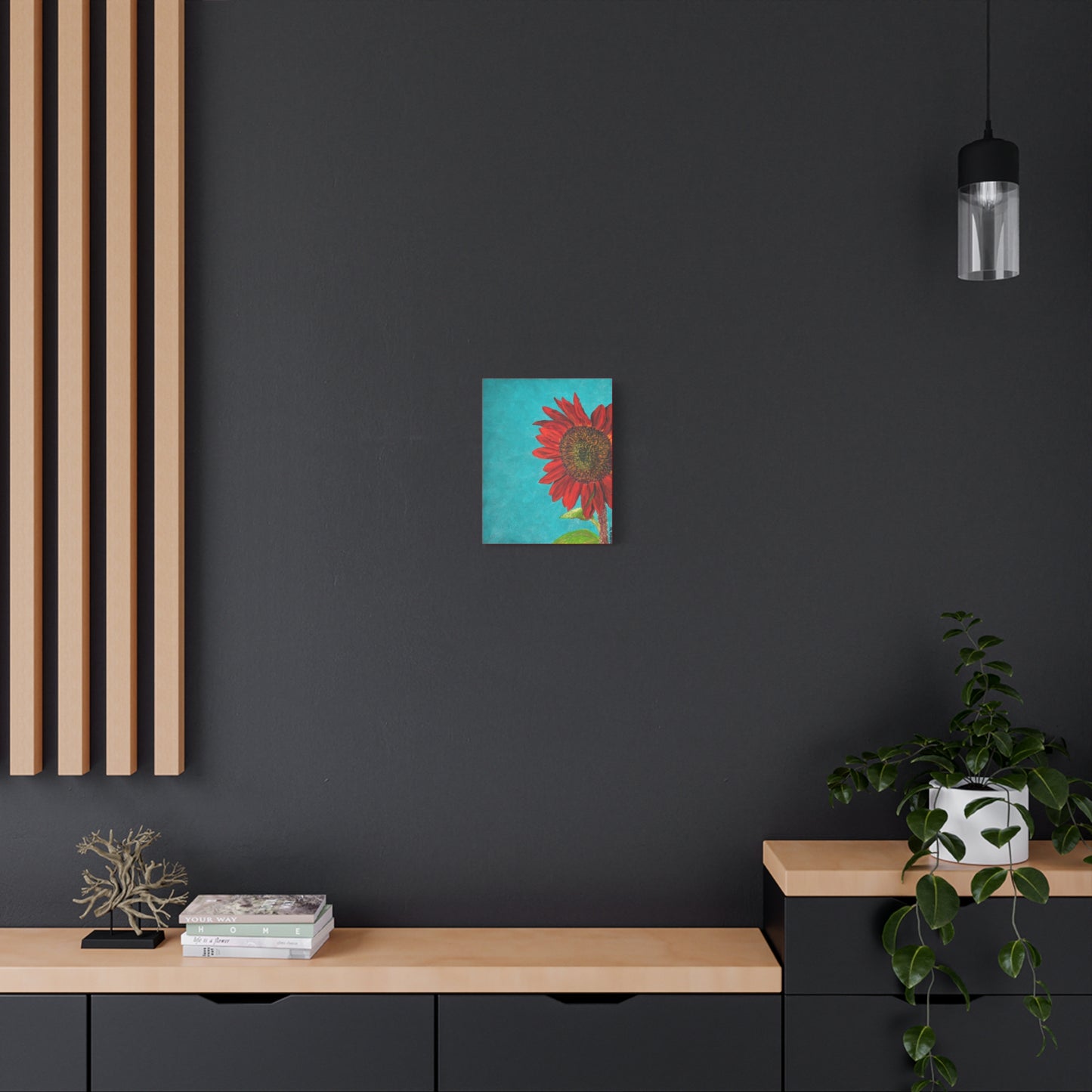 Red Sunflower Canvas Gallery Wrap