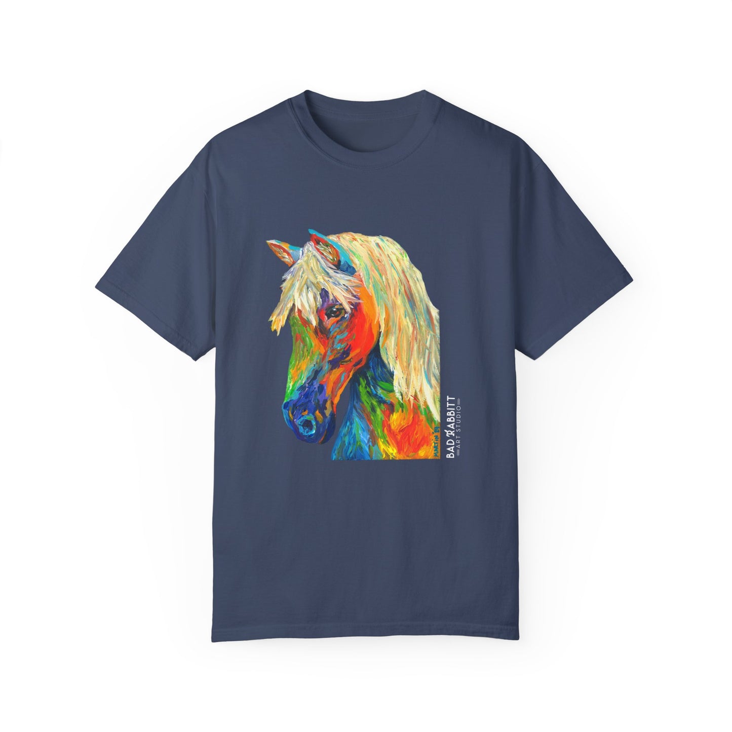 Rainbow Horse Unisex Garment-Dyed T-shirt