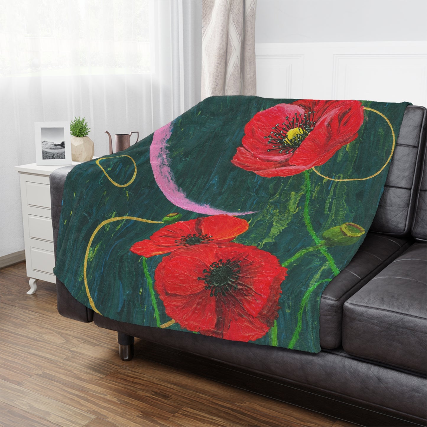 "Poppies" Minky Blanket
