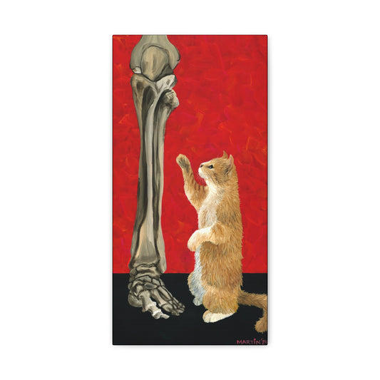 Dave and his Skeleton Friend Canvas Gallery Wrap