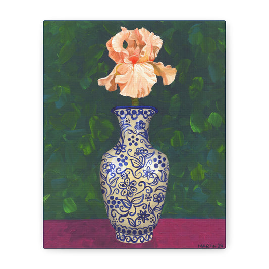 Peach Iris Canvas Gallery Wrap
