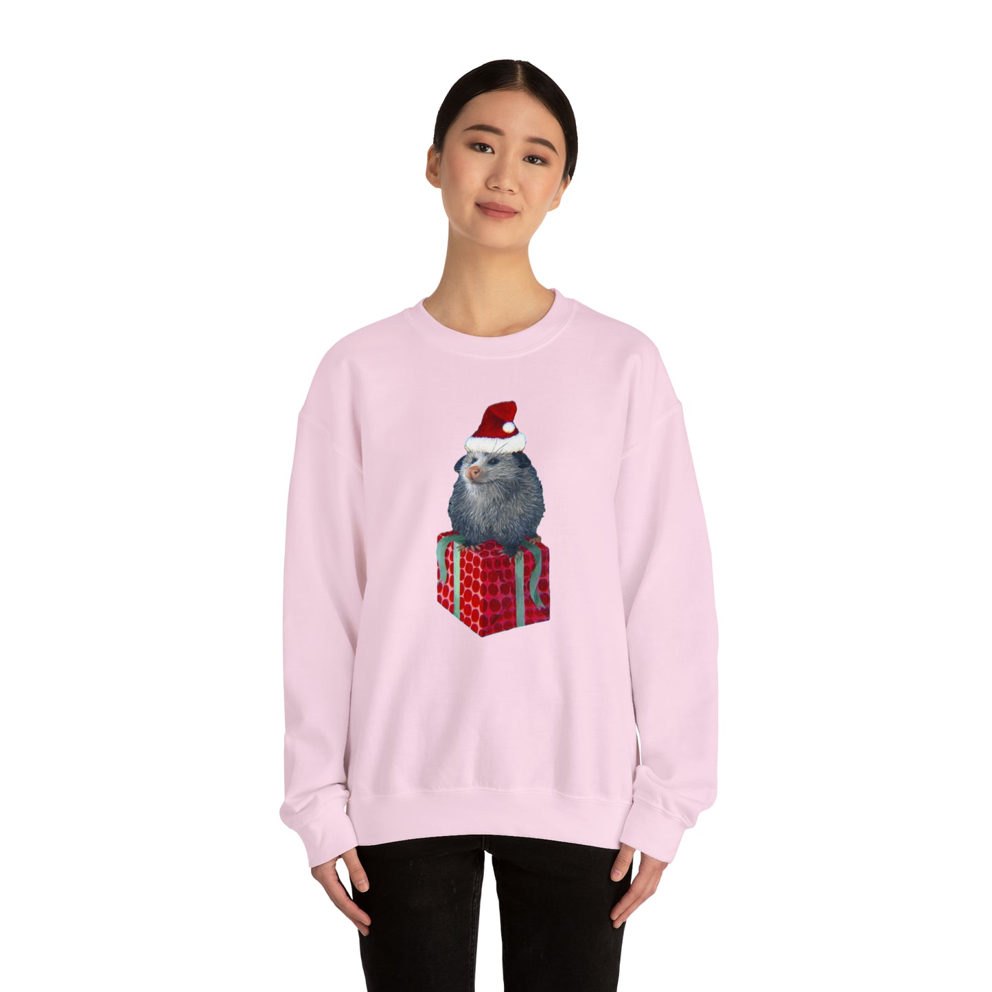 Christmas Opossum Unisex Heavy Blend™ Crewneck Sweatshirt