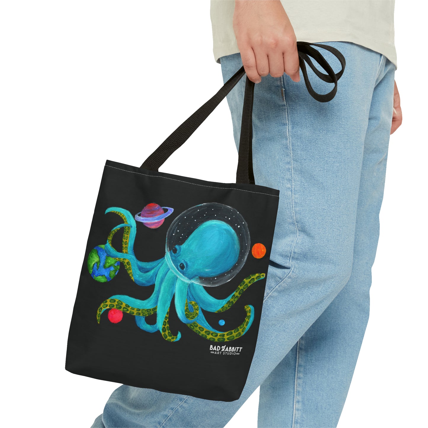 Octopus in Space Tote Bag (AOP)