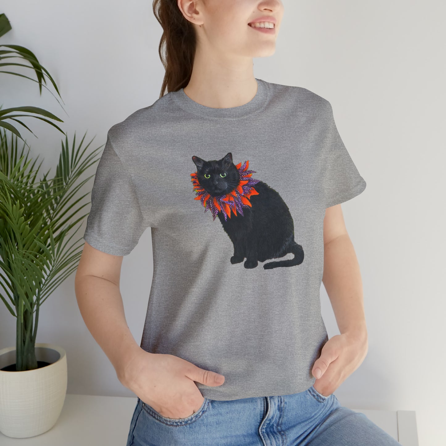 12 the Magical Halloween Cat Unisex Jersey Short Sleeve Tee
