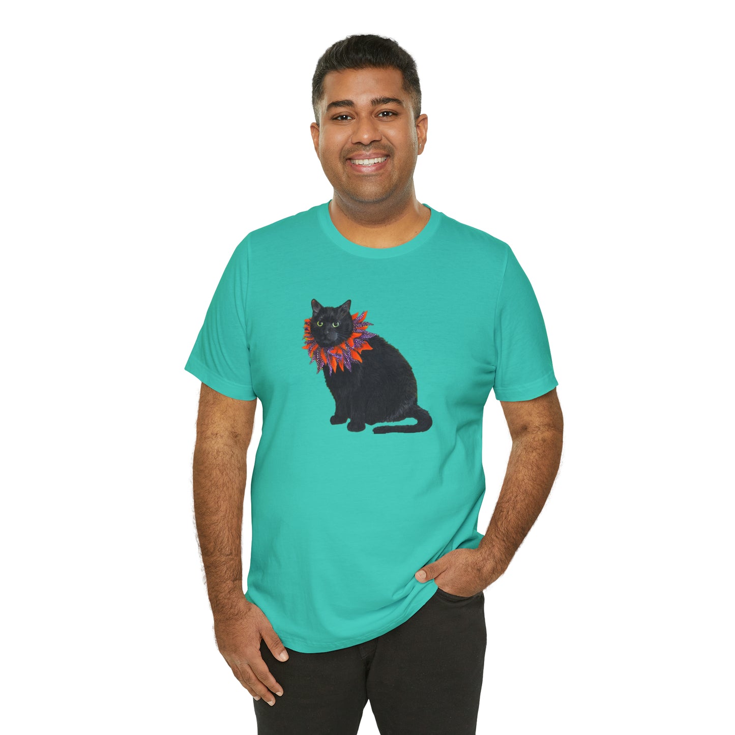 12 the Magical Halloween Cat Unisex Jersey Short Sleeve Tee