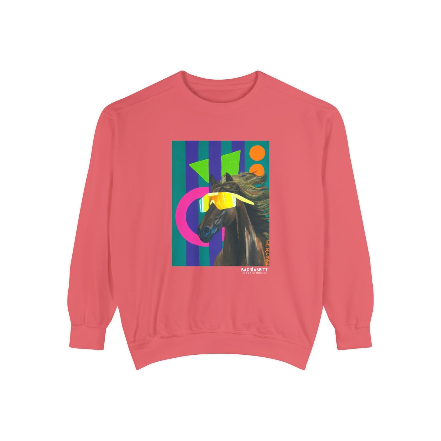 Dude Bro Horse Unisex Garment-Dyed Sweatshirt