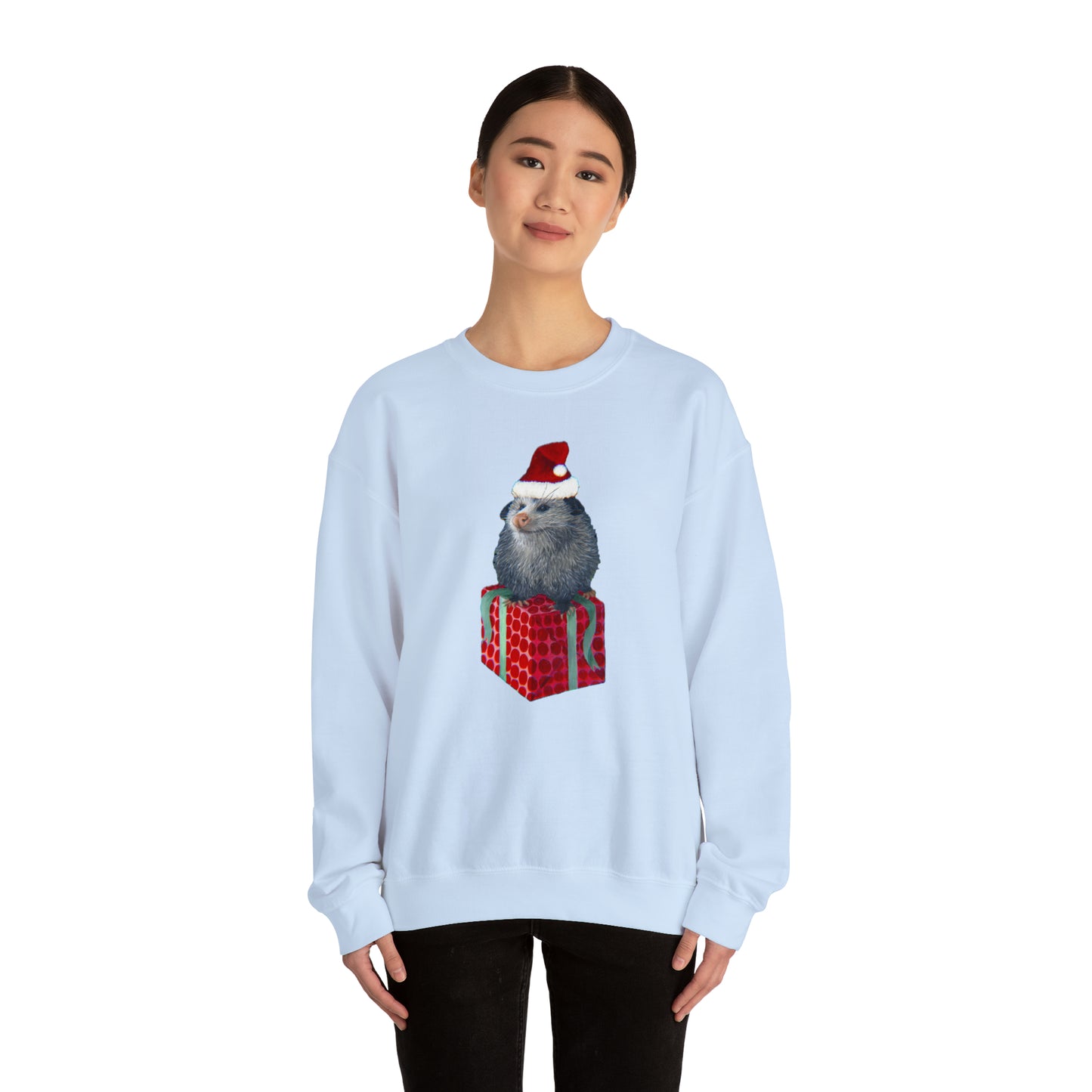 Christmas Opossum Unisex Heavy Blend™ Crewneck Sweatshirt