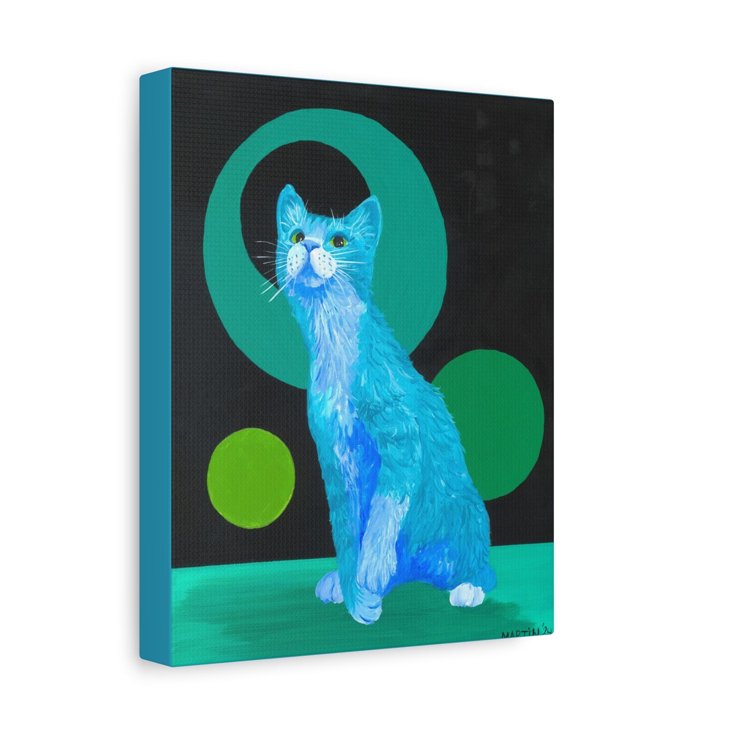 Teal Tabby Canvas Gallery Wrap