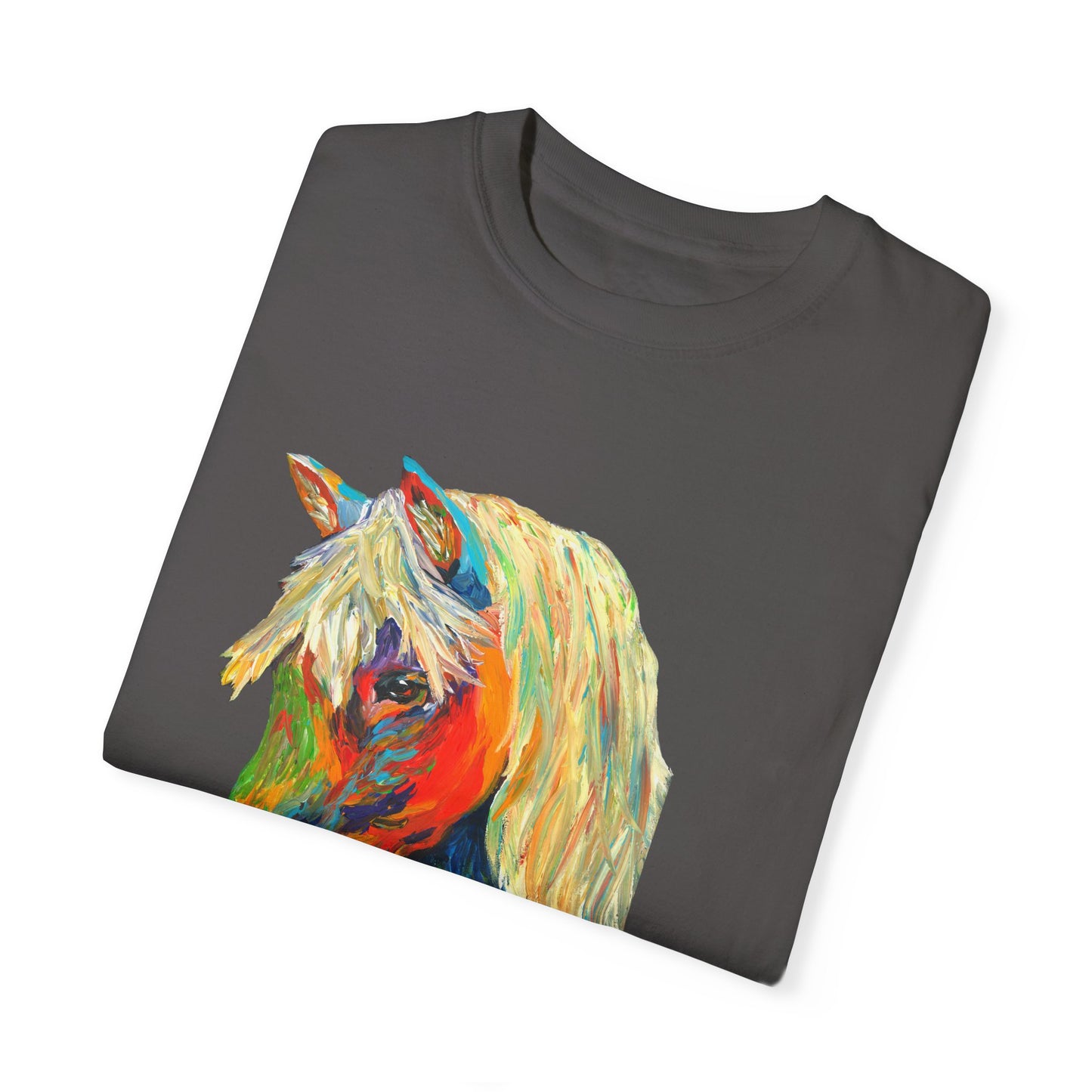 Rainbow Horse Unisex Garment-Dyed T-shirt