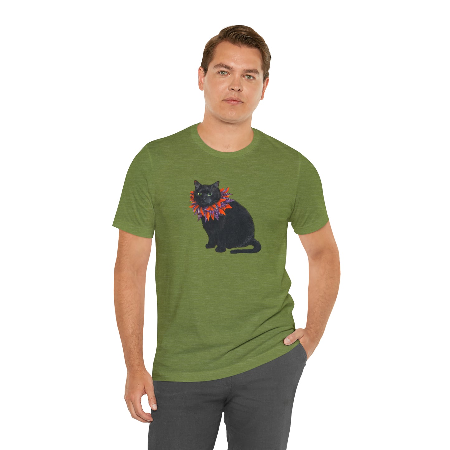 12 the Magical Halloween Cat Unisex Jersey Short Sleeve Tee