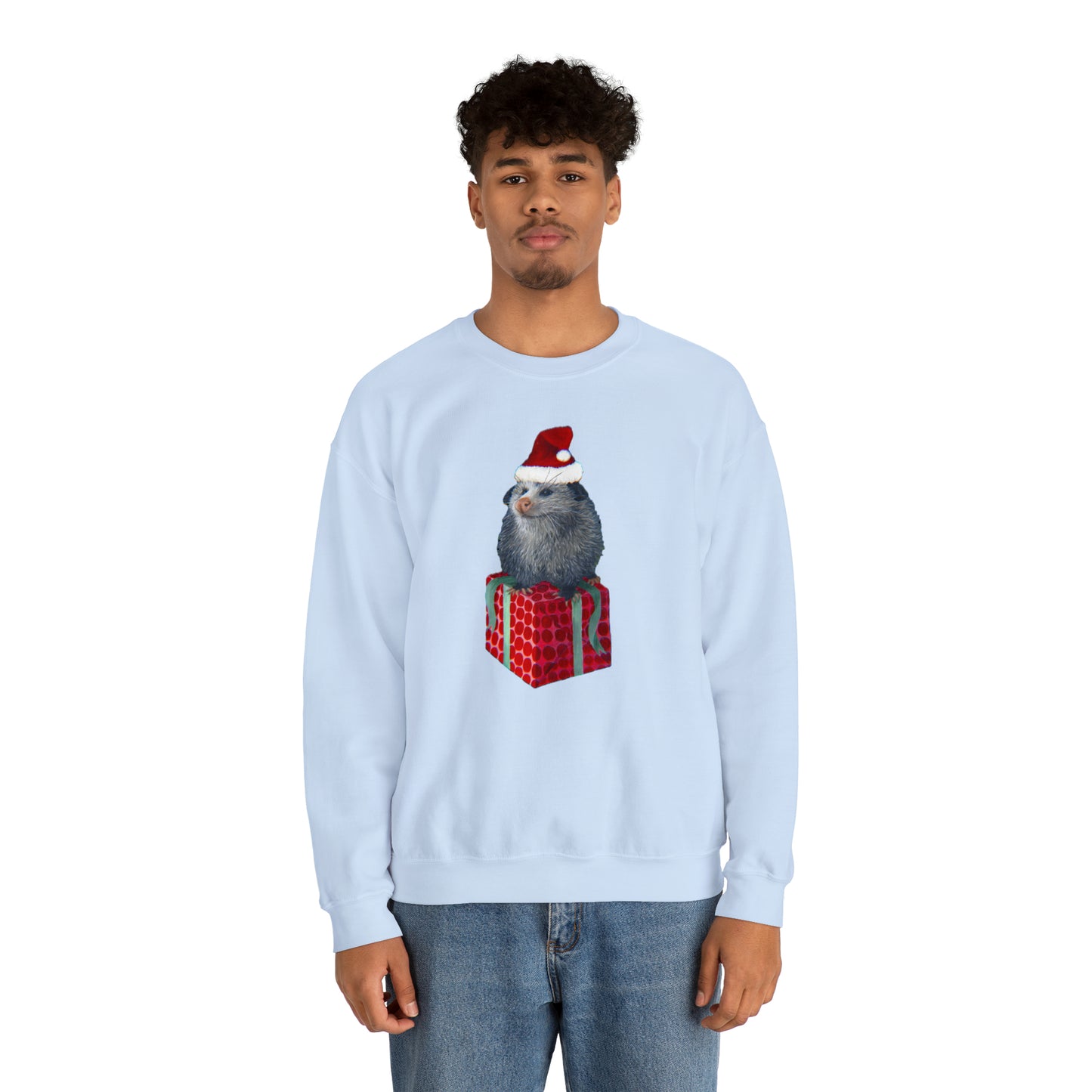 Christmas Opossum Unisex Heavy Blend™ Crewneck Sweatshirt