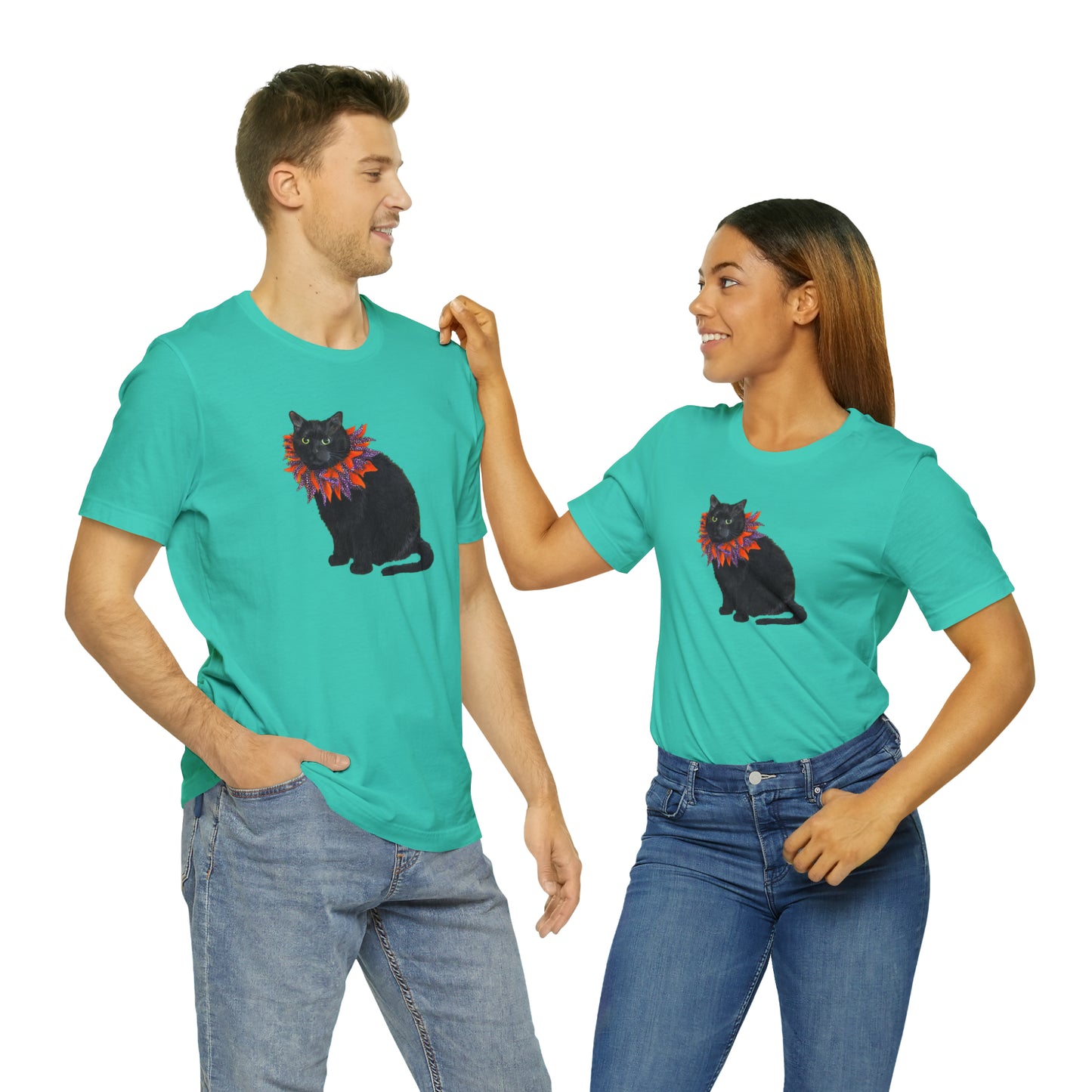 12 the Magical Halloween Cat Unisex Jersey Short Sleeve Tee