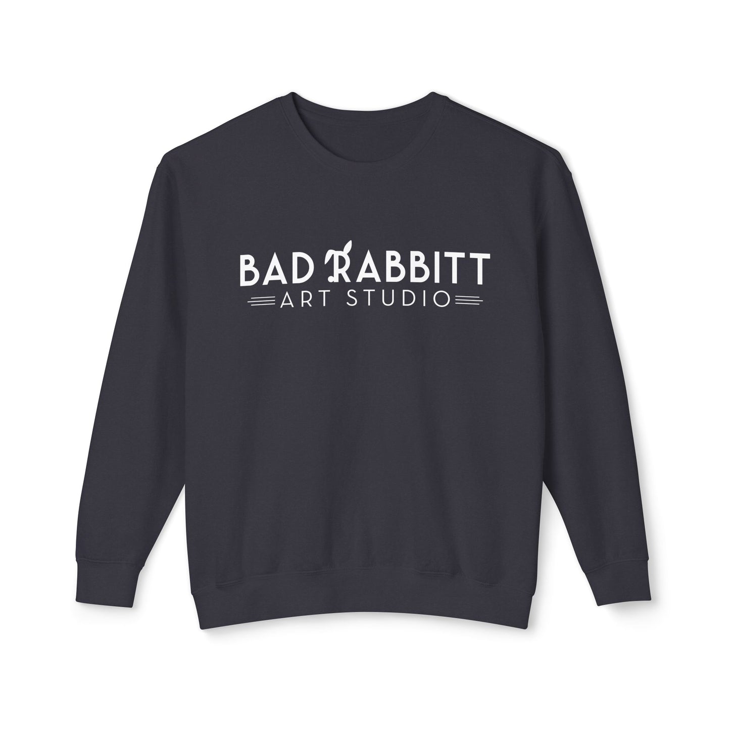 "Bad Rabbitt Art Studio" Unisex Lightweight Crewneck Sweatshirt