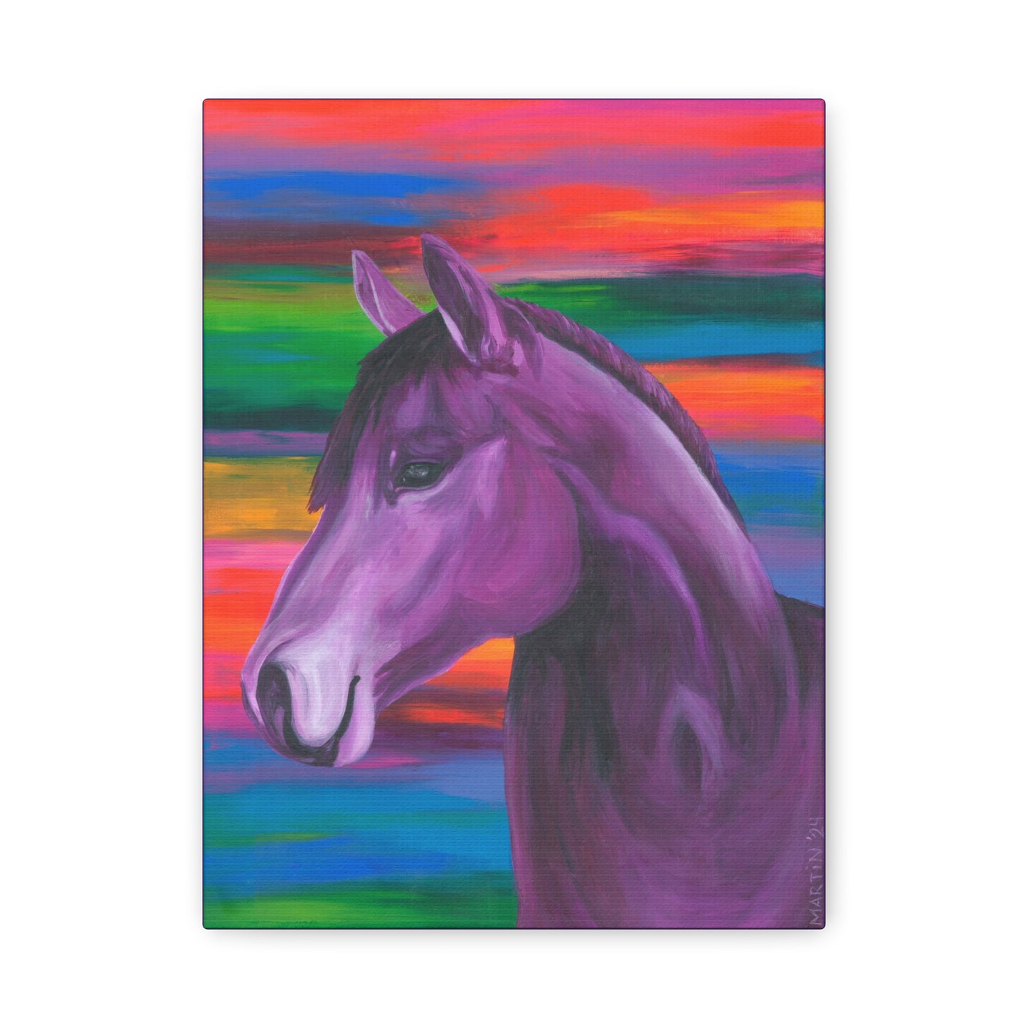 Purple Horse Canvas Gallery Wrap