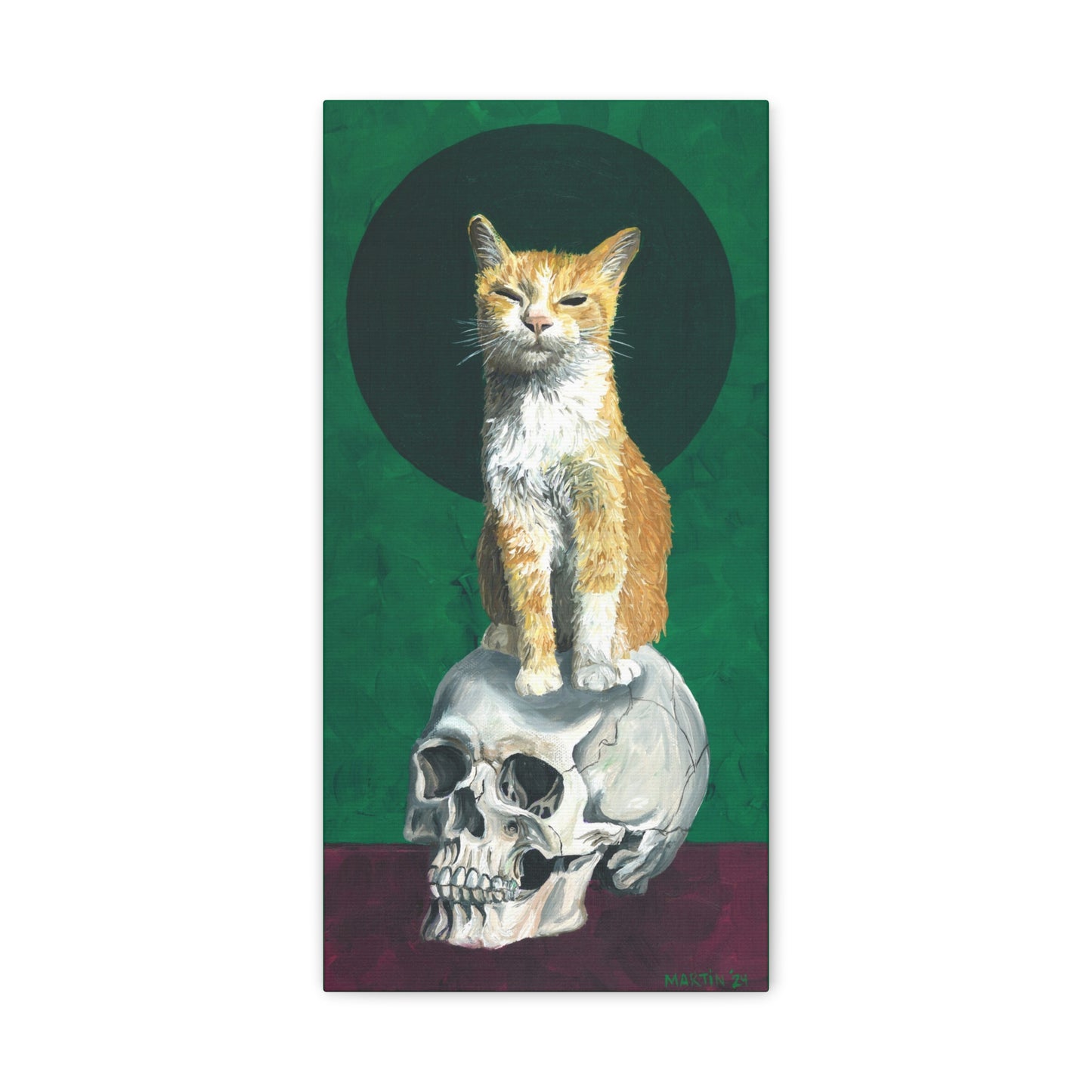 Dave and the Skull of His Enemy Canvas Gallery Wrap