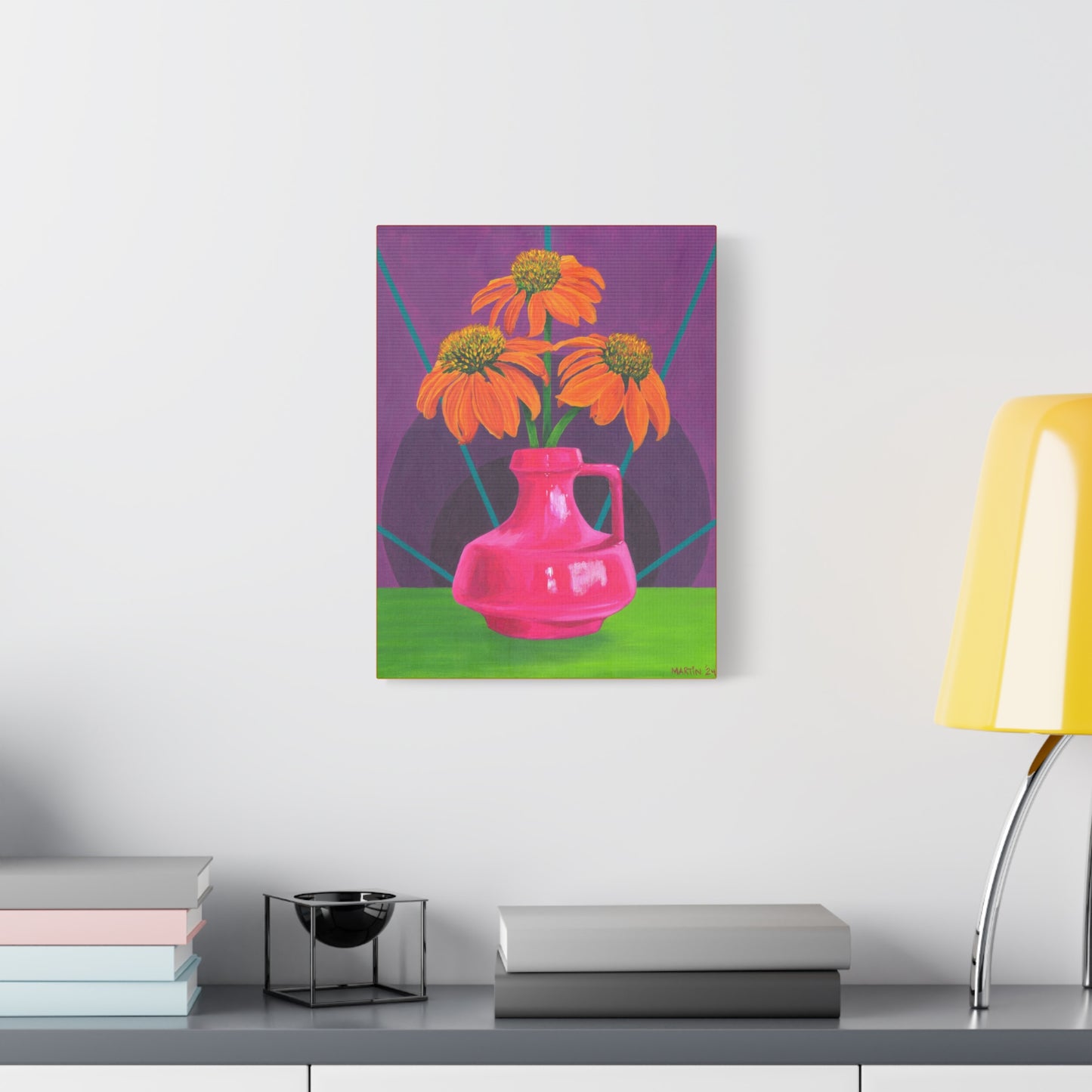 Orange Coneflowers Canvas Gallery Wrap