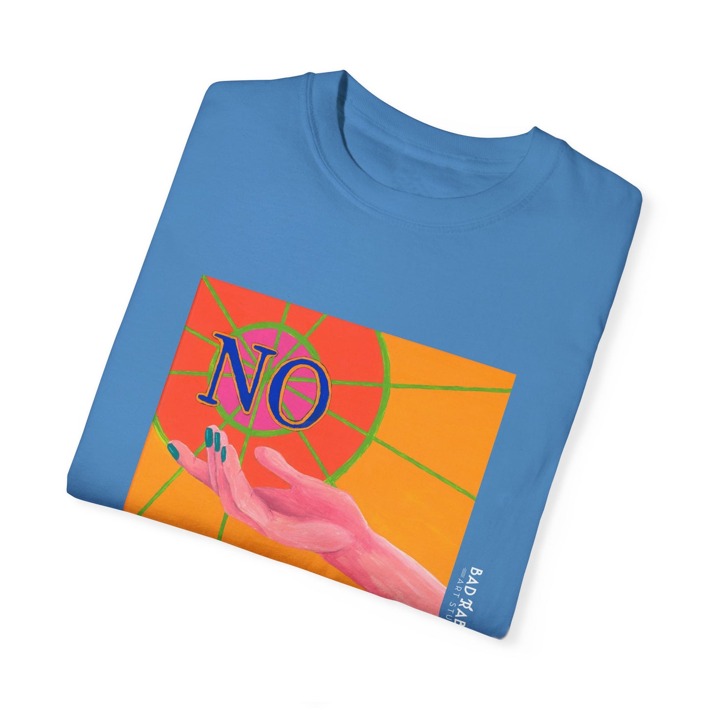 "NO" Hand Unisex Garment-Dyed T-shirt