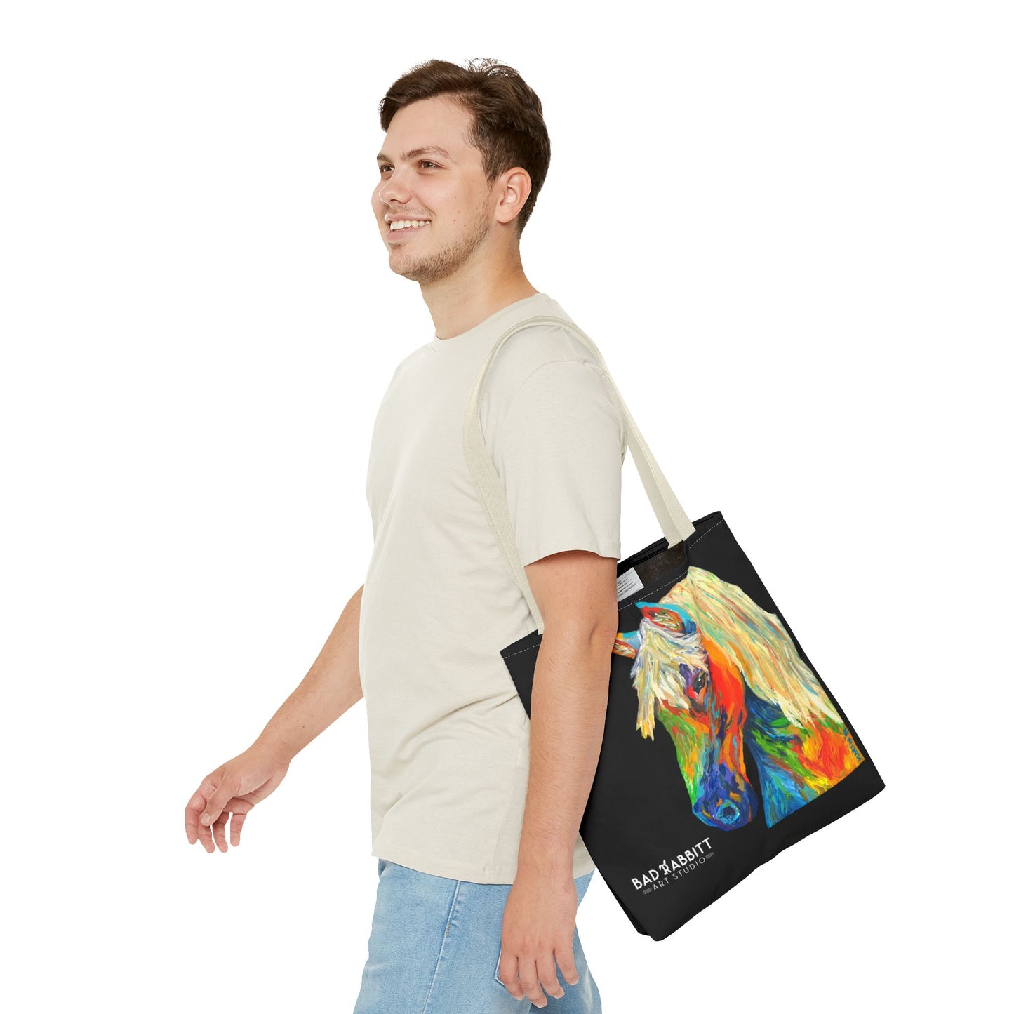 Rainbow Horse Tote Bag (AOP)