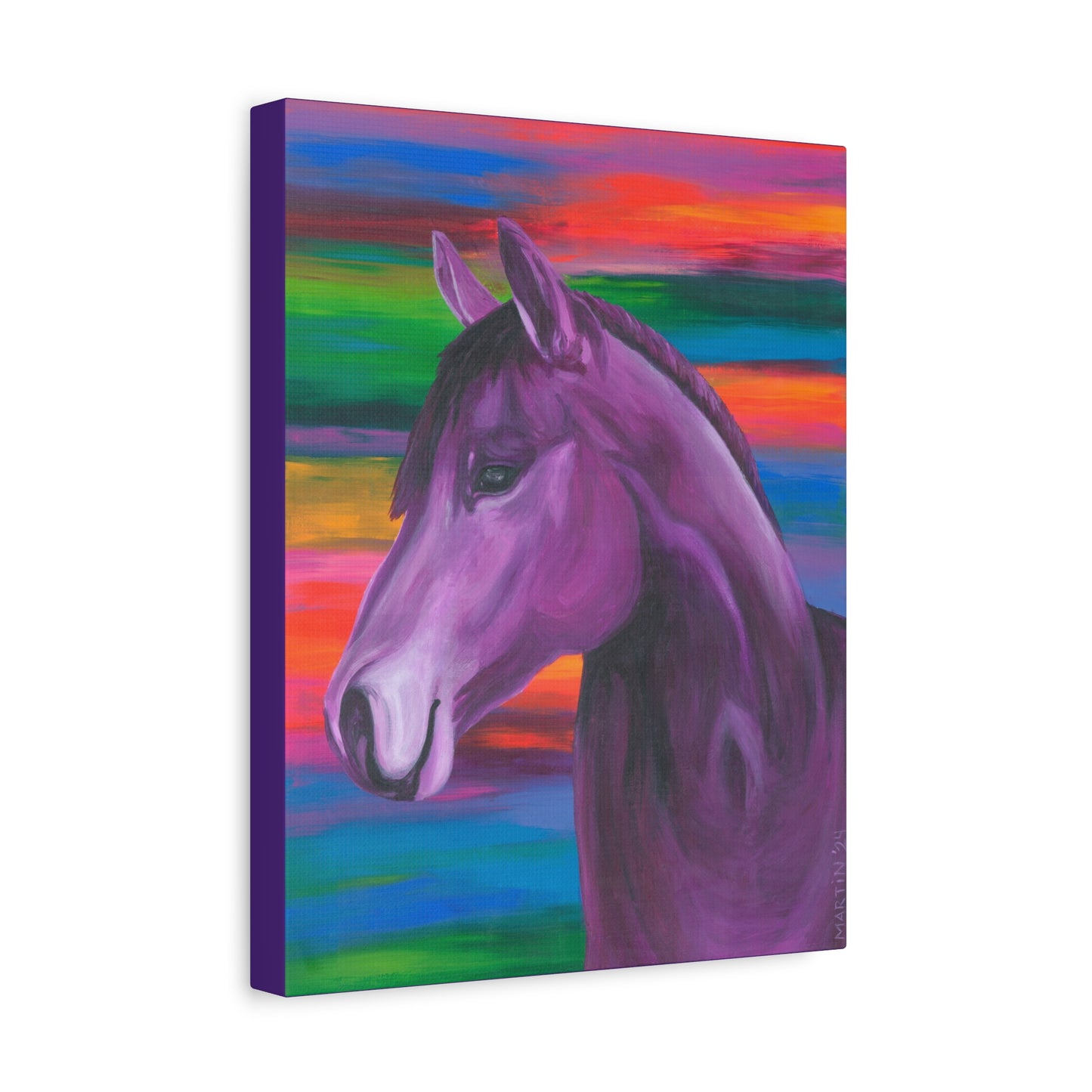 Purple Horse Canvas Gallery Wrap
