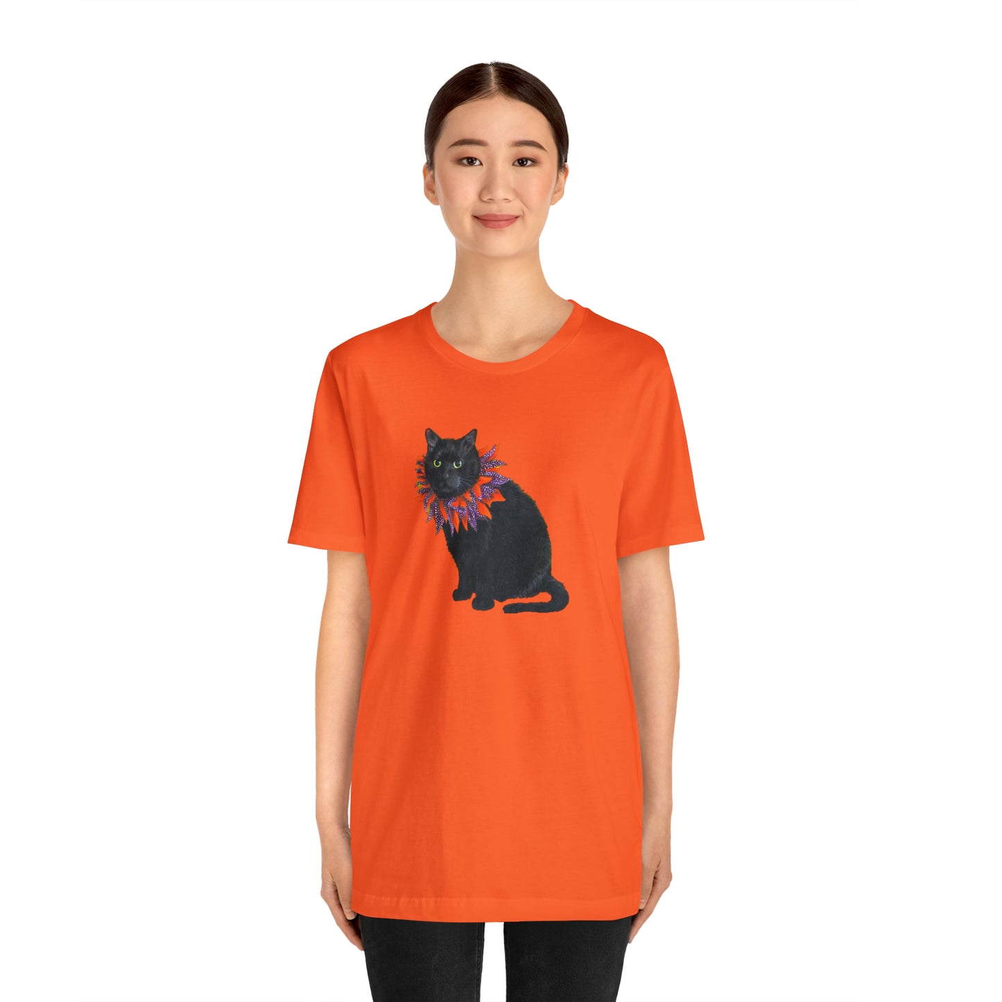 12 the Magical Halloween Cat Unisex Jersey Short Sleeve Tee