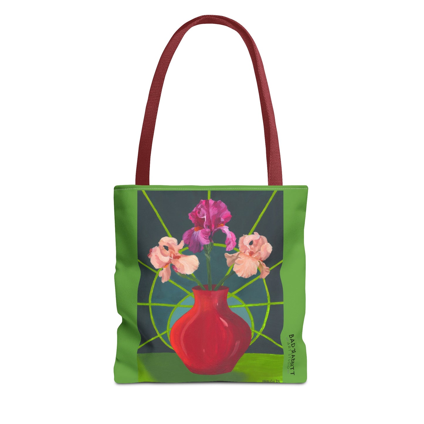 Three Pink Irises Tote Bag (AOP)