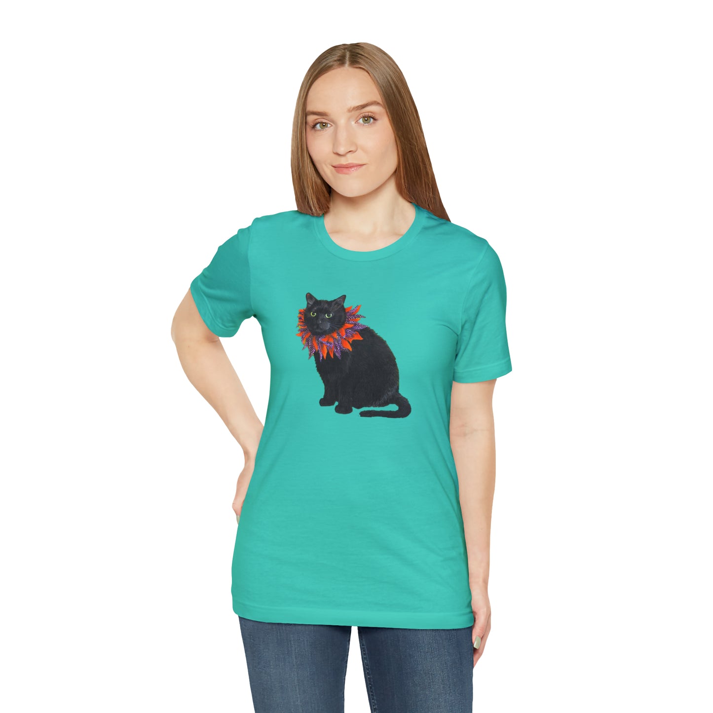 12 the Magical Halloween Cat Unisex Jersey Short Sleeve Tee
