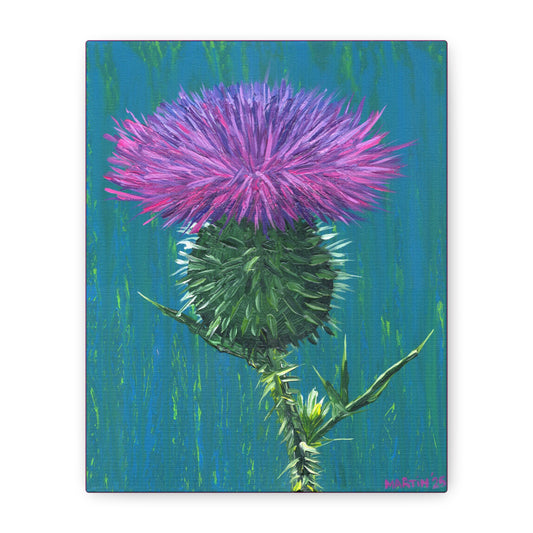 Messy Thistle Matte Canvas, Stretched, 1.25"