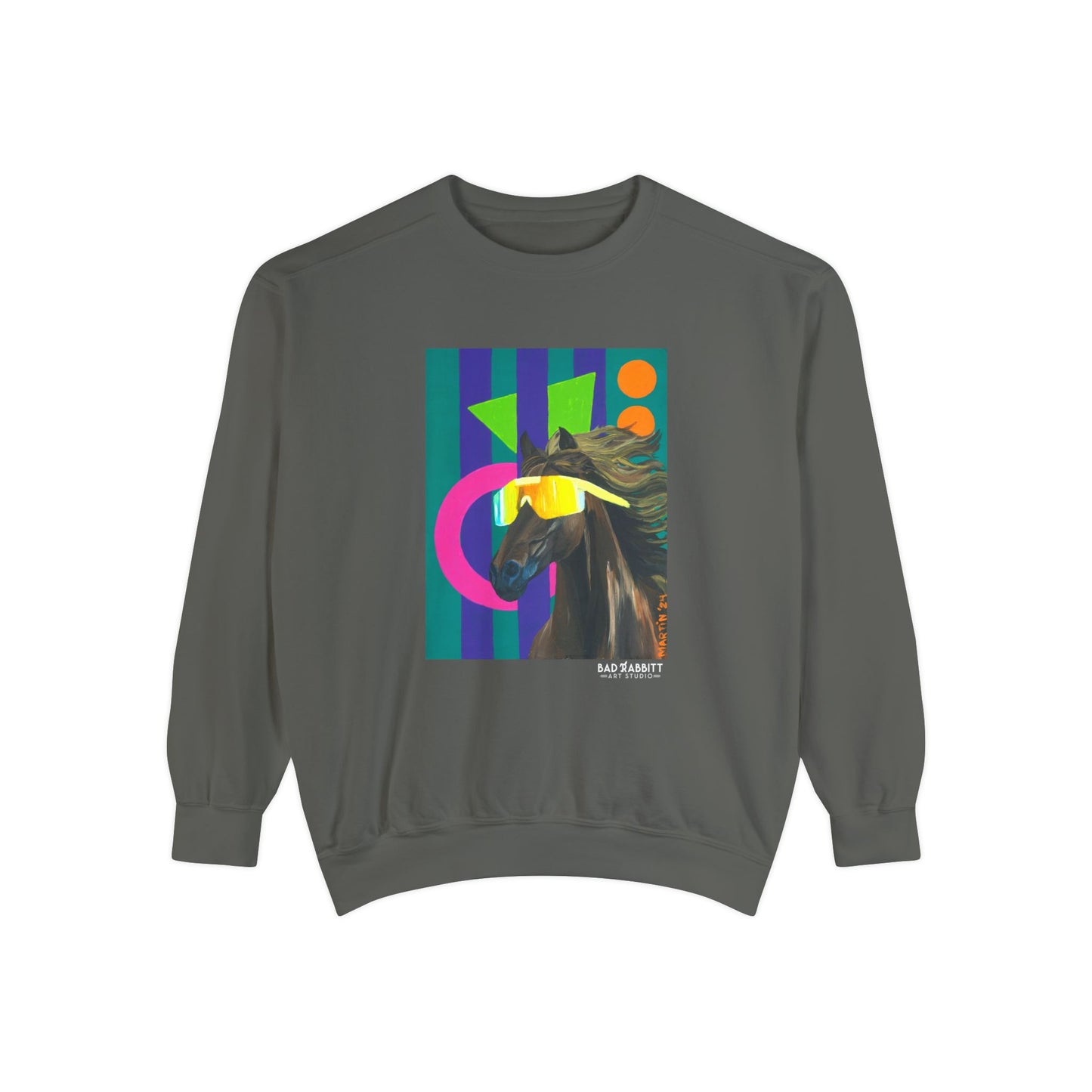Dude Bro Horse Unisex Garment-Dyed Sweatshirt