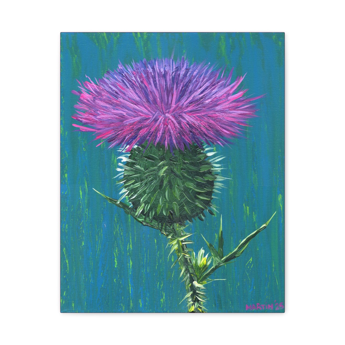 Messy Thistle Matte Canvas, Stretched, 1.25"